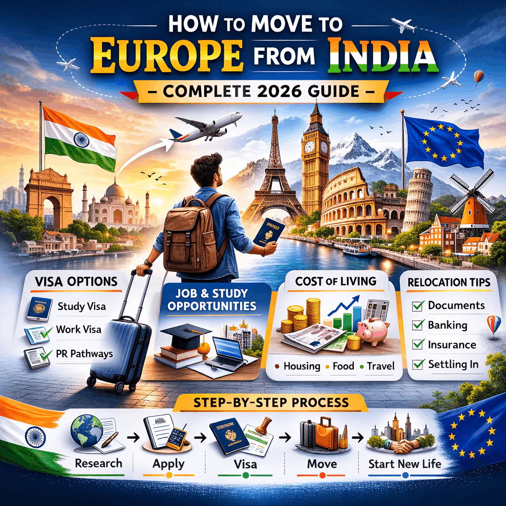 How to Move to Europe from India. Complete 2026 Guide